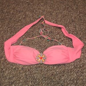 Arizona Jean Salmon Bikini Top, Size XL